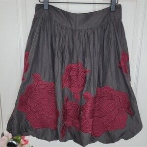 Tibi New York floral embroidered bubble skirt size 8